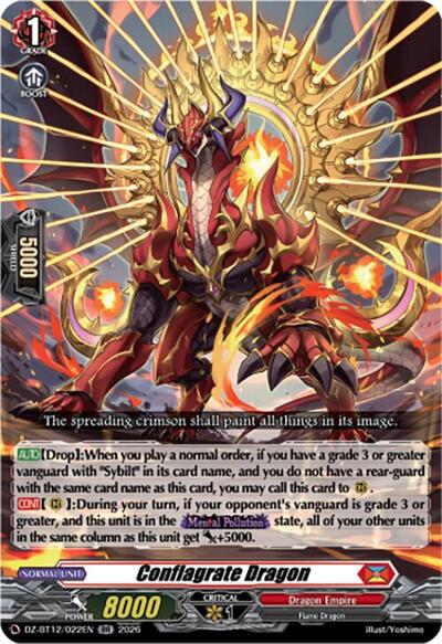 Conflagrate Dragon [D-Format] DZ-BT12/022EN