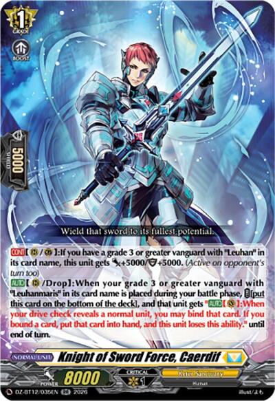 Knight of Sword Force, Caerdif [D-Format] DZ-BT12/035EN