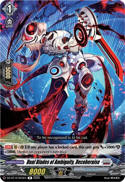 Dual Blades of Ambiguity, Decoheraise [D-Format] DZ-BT12/053EN
