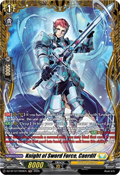 Knight of Sword Force, Caerdif [D-Format] DZ-BT12/FR29EN