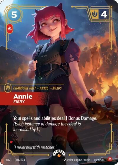 Annie, Fiery 001/024