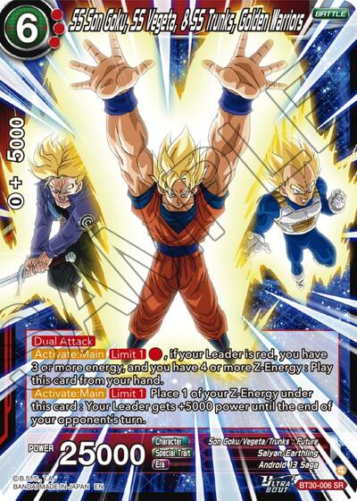 SS Son Goku, SS Vegeta, & SS Trunks, Golden Warriors BT30-006