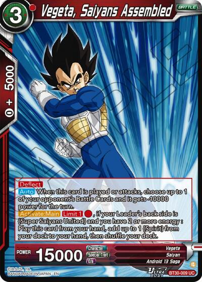 Vegeta, Saiyans Assembled BT30-009