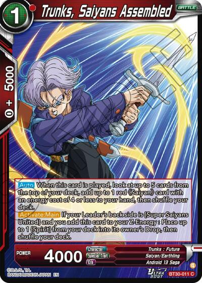 Trunks, Saiyans Assembled BT30-011