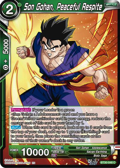 Son Gohan, Peaceful Respite BT30-048