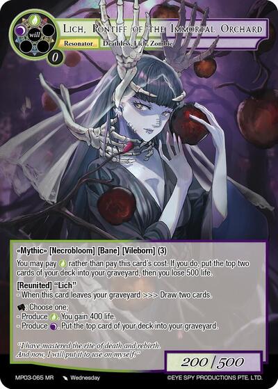 Lich, Pontiff of the Immortal Orchard 