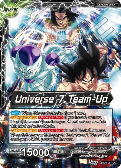 Son Goku, Android 17, & Frieza // Universe 7 Team-Up BT30-081