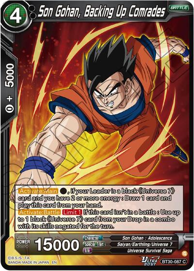Son Gohan, Backing Up Comrades BT30-087