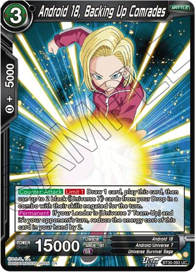 Android 18, Backing Up Comrades BT30-093