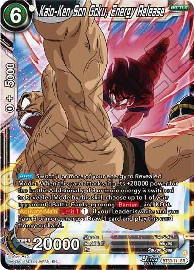 Kaio-Ken Son Goku, Energy Release BT30-111
