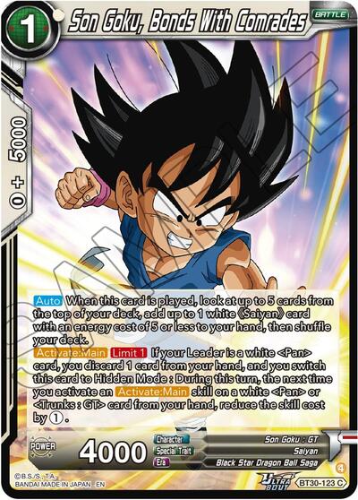 Son Goku, Bonds With Comrades BT30-123