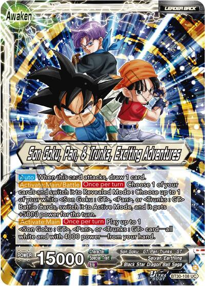 Son Goku, Pan, & Trunks // Son Goku, Pan, & Trunks, Exciting Adventures BT30-108