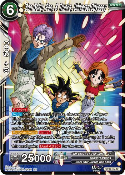 Son Goku, Pan, & Trunks, Universe Odyssey BT30-124
