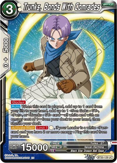 Trunks, Bonds With Comrades BT30-129