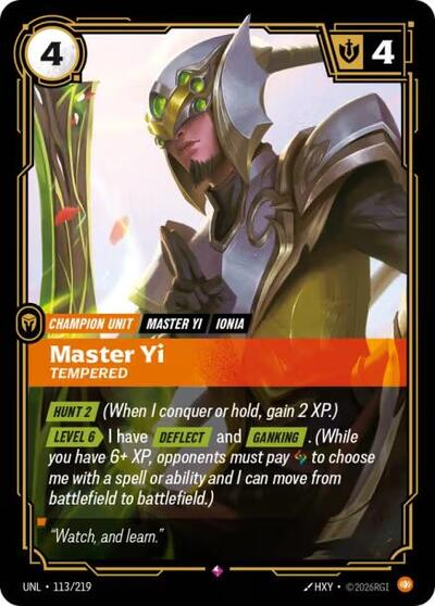 Master Yi, Tempered 113/219