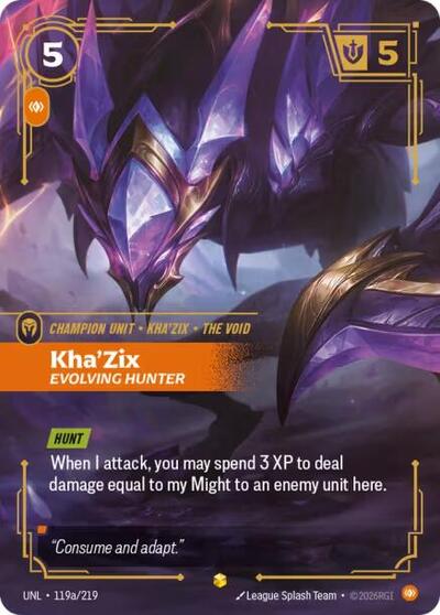 Kha'Zix, Evolving Hunter 119a/219