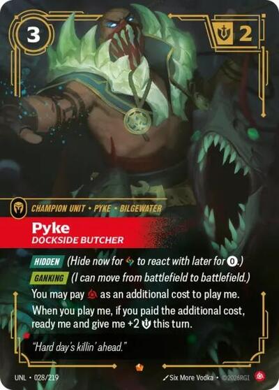 Pyke, Dockside Butcher 028/219