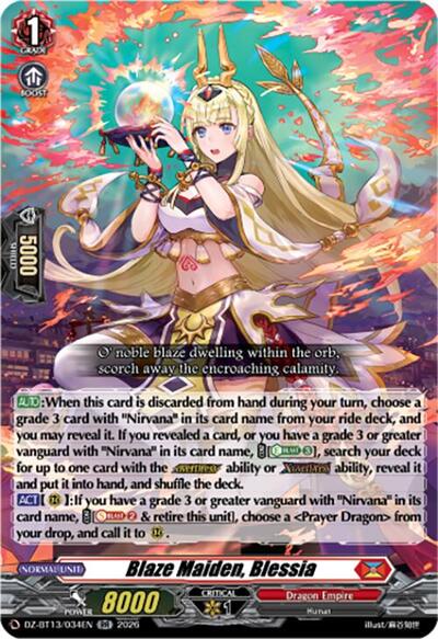 Blaze Maiden, Blessia [D-Format] DZ-BT13/034EN