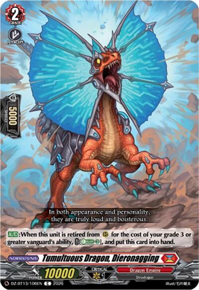 Tumultuous Dragon, Dieronagging [D-Format] DZ-BT13/106EN