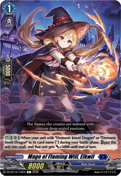Mage of Flaming Will, Elkwil [D-Format] DZ-BT13/119EN