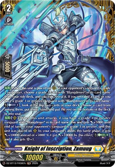 Knight of Inscription, Zamuug [D-Format] DZ-BT13/FR30EN