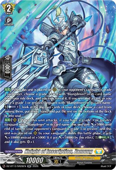 Knight of Inscription, Zamuug [D-Format] DZ-BT13/SR28EN
