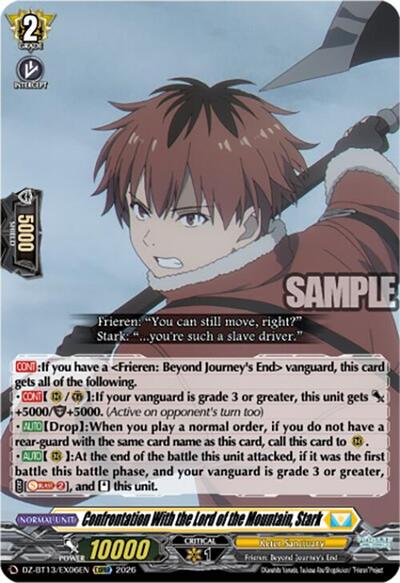 Confrontation With the Lord of the Mountain, Stark [D-Format] DZ-BT13/EX06EN