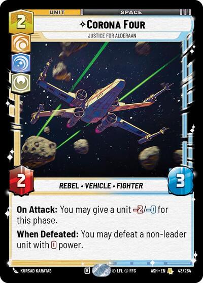 Corona Four, Justice for Alderaan 