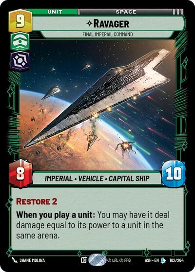 Ravager, Final Imperial Command — Ashes of the Empire: Extras: Hyperspace