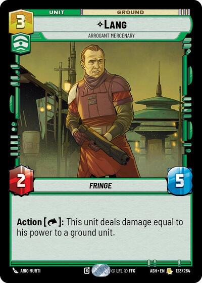 Lang, Arrogant Mercenary — Ashes of the Empire: Extras: Hyperspace