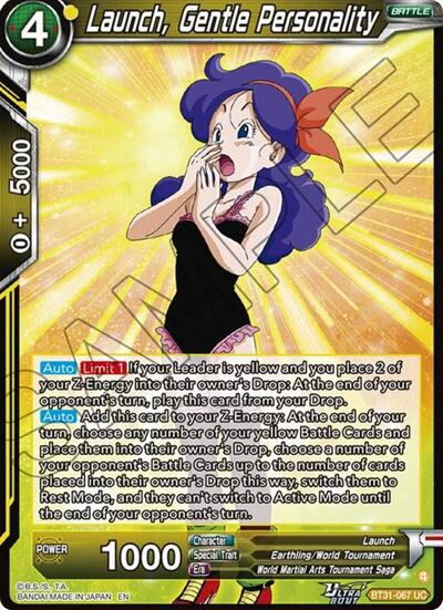 Launch, Gentle Personality BT31-067