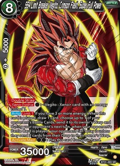 SS4 Limit Breaker Vegito, Crimson Flash, Super Full Power BT31-093