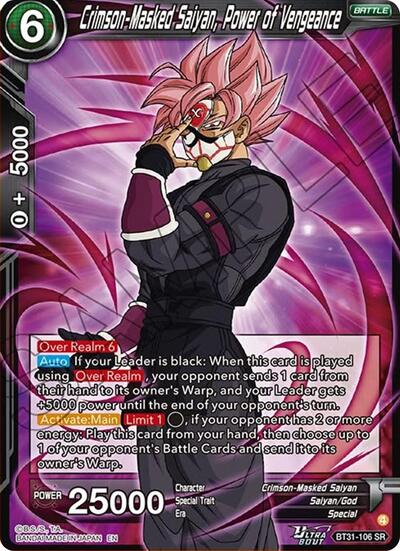 Crimson-Masked Saiyan, Power of Vengeance BT31-106