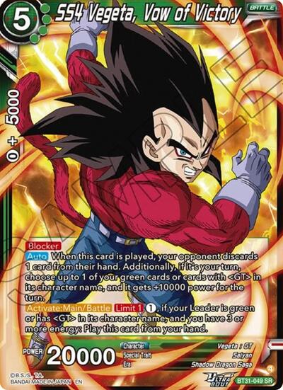 SS4 Vegeta, Vow of Victory BT31-049