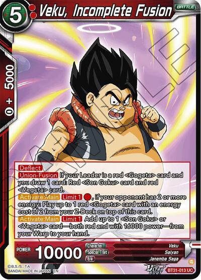 Veku, Incomplete Fusion BT31-013
