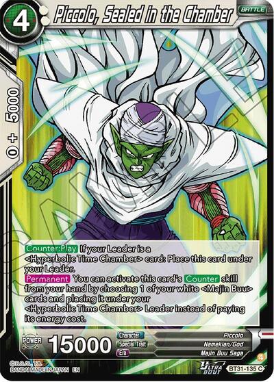 Piccolo, Sealed in the Chamber BT31-135