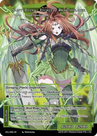 Twilight Hunter, Saint Reena // Saint Reena, Reckless Dragonslayer 