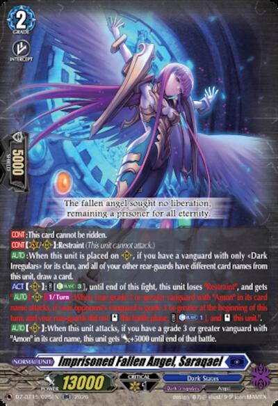 Imprisoned Fallen Angel, Saraqael [D-Format] DZ-BT15/025EN
