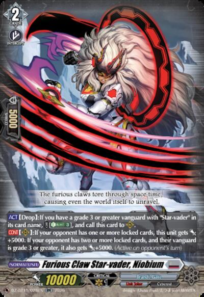 Furious Claw Star-vader, Niobium [D-Format] DZ-BT15/028EN