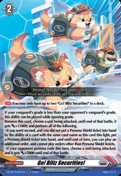 Go! Blitz Securities! [D-Format] DZ-BT15/031EN
