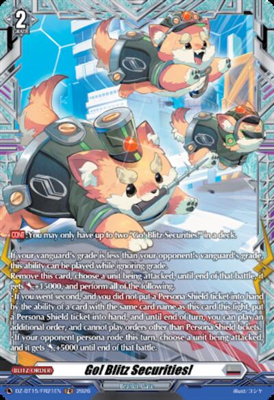 Go! Blitz Securities! [D-Format] DZ-BT15/FR21EN
