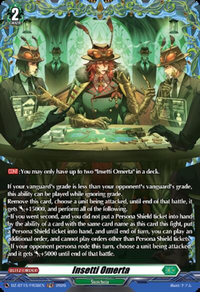 Insetti Omerta [D-Format] DZ-BT15/FR38EN