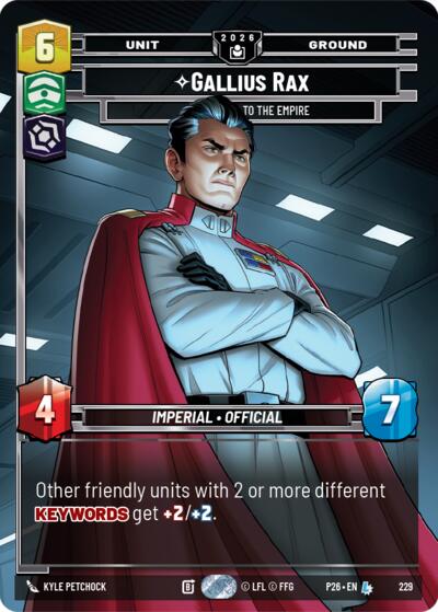 Gallius Rax, Counselor to the Empire 