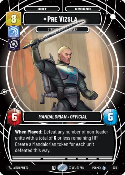 Pre Vizsla, Strong-Willed Ruler 