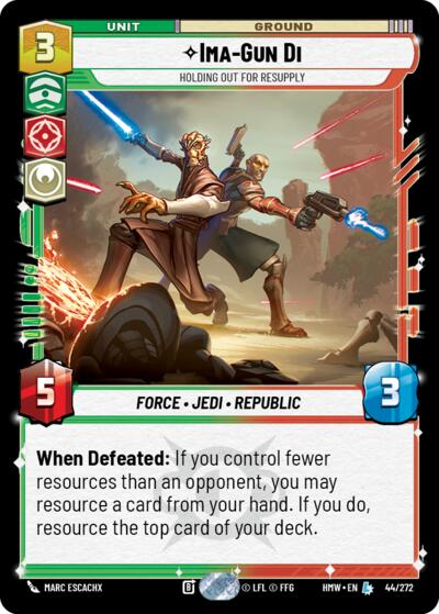 Ima-Gun Di, Holding Out For Resupply 