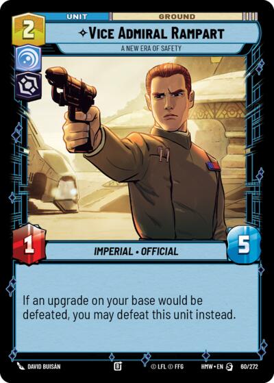 Vice Admiral Rampart, A New Era of Safety 