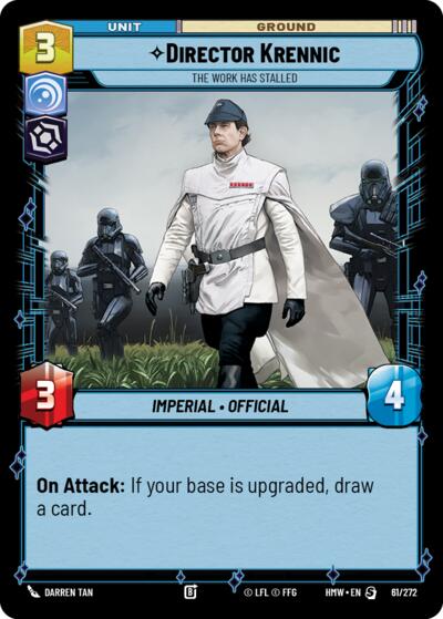 Director Krennic, The Work Has Stalled 