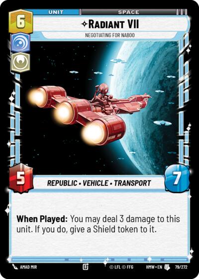 Radiant VII, Negotiating for Naboo 