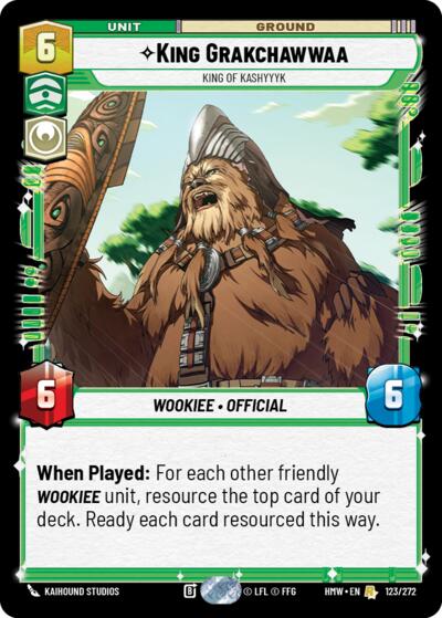 King Grakchawwaa, King of Kashyyyk 