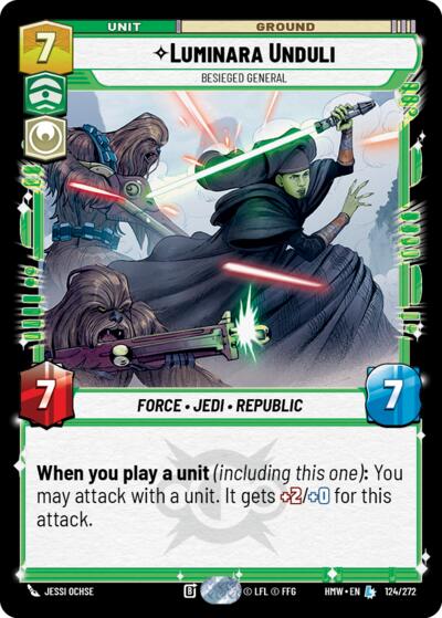 Luminara Unduli, Besieged General 